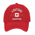 4 Nation Champions Canada Print Baseball Hat