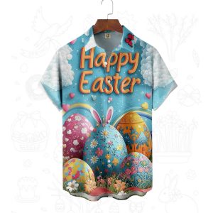 Happy Easter Egg Bunny Hawaiian Shirt 1