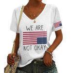 Are We Not Okay America V Neck T Shirt