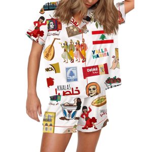 Very Lebanese Satin Pajama Set For Women 1