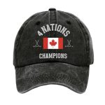 Four Nations Champions Canada Print Baseball Cap