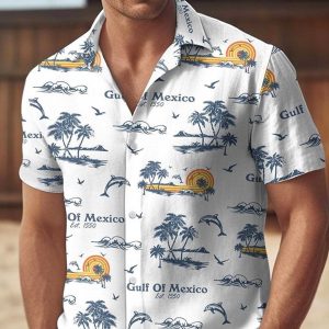 Gulf Of Mexico Est 1550 Hawaiian Shirt 1