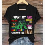 I Want My Tax Education Dollars To Support Nation Parks V-Neck T-Shirt