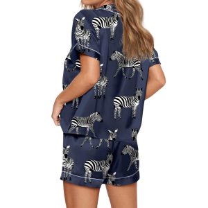 Zebra Satin Pajama Set For Women 1