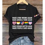Make Lying Wrong Again America V-Neck T-Shirt