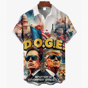 Musk Trump Doge Department Of Government Efficiency Hawaiian Shirt 11