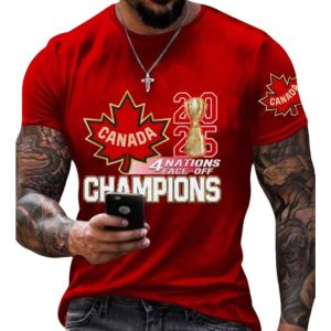 Men's Canada Hockey Print T Shirt 3
