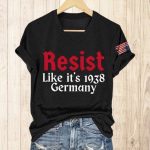 Resist Like It's 1938 Germany American V-Neck T-Shirt