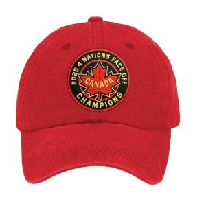Unisex Canadian Ice Hockey Four Nations Champion Print Baseball Cap
