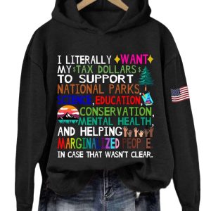 Women's Support National Parks Printed Hoodie