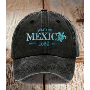 Golfo Of Mexico Est 1550 Printed Baseball Hat 5