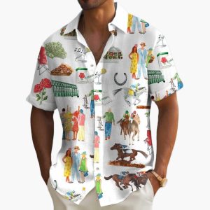 Kentucky Derby Printed Hawaiian Shirt 1