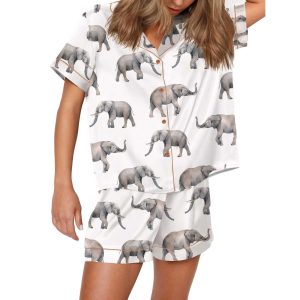Elephant Satin Pajama Set For Women 1