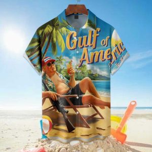 Trump Gulf Of America Hawaiian Shirt 2025 1