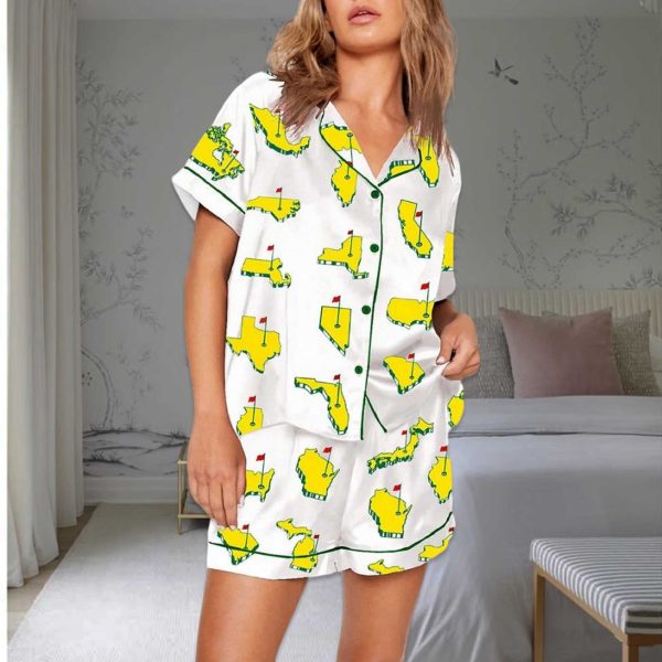All Masters Style Golf Print Pajama Set 1