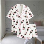 Champagne Bottle Satin Pajama Set