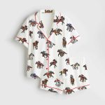Derby Horse Racing Kentucky Derby 2025 Satin Pajama For Women