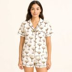 Espresso Martini Satin Pajama Set For Women