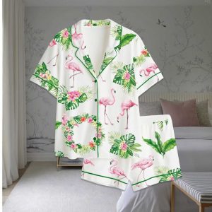 Pink Flamingo Pajama Set 1