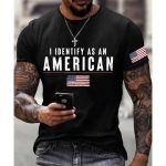 I Identify As An American Round Neck T-Shirt