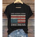 One Nation Under Distress America Flower Shirt