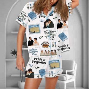 Pride And Prejudice Print Pajama Set For Women 1