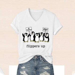 FDT Penguin No Tariffs Flippers Up Shirt 1 7