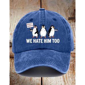 Penguins We Hate Him Too Hat 11