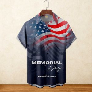 Memorial Day American Flag Hawaiian Shirt 1