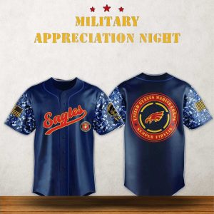 Seattle Seahawks Marines Military Appreciation Night Baseball Jersey 2025 1