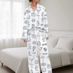 Cowgirl Coastal Bachelorette Hand Drawn Whimsical Pajamas Set