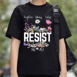Floral Resist Foxglove Daisy Tulip 8647 Shirt