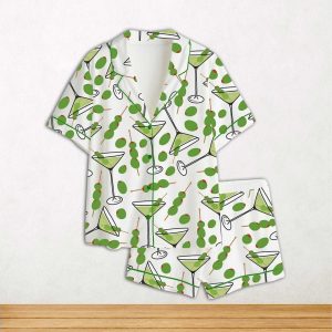 Martini Short Sleeve Satin Pajama Set For Women 1