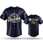 Georgia Tech Yellow ACC Baseball Regular Season Champions Baseball Jersey 2025