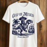 Gulf Of Mexico Forever Since 1550 Cat Riding A Dinosaur Shirt