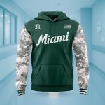 Miami Hurricanes Armed Forces Day Camo Hoodie 2025