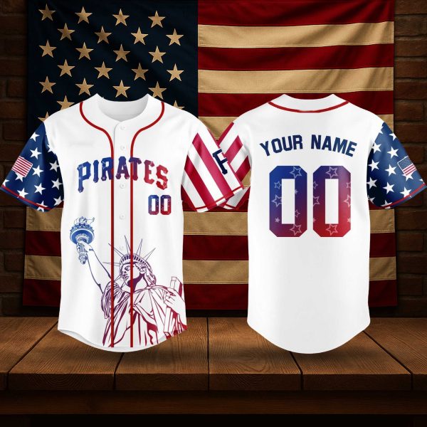 Pittsburgh Pirates 4th of July USA Baseball Jersey 2025 1