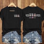 USA Jesus Saves America V-Neck T-Shirt