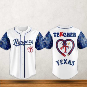 Texas Rangers Teacher Appreciation Week Baseball Jersey 2025 1