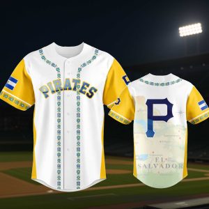 Pittsburgh Pirates Salvadoran Heritage Baseball Jersey 2025 3