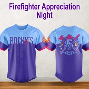 Colorado Rockies City Connect Firefighter Appreciation Night Baseball Jersey 2025 1
