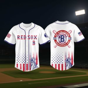 Boston Red Sox Happy 4th of July Independence Day Jersey 2025 1