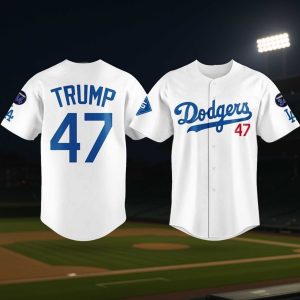 Los Angeles Dodgers Donal Trump 47 Baseball Jersey 2025 11