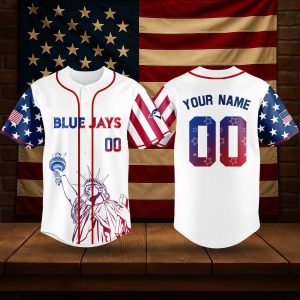 Toronto Blue Jays 4th of July USA Baseball Jersey 2025 1