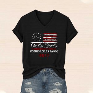 Resist 8647 Foxtrot Delta Tango V Neck T Shirt