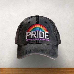 Pride Removes Stubborn Orange Stains Print Baseball Cap 1
