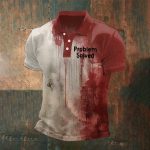 Problem Solved Bloody Halloween Polo Shirt