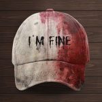 I'm Fine Blood Halloween Baseball Cap