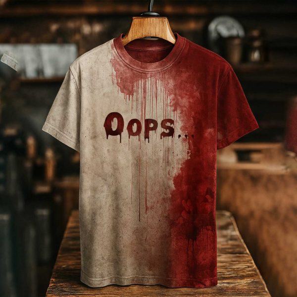 Oops Bloody Art Print T shirt