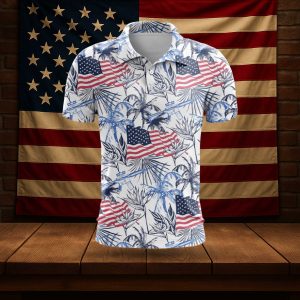 Jungle Flag Patriotic Polo Shirt